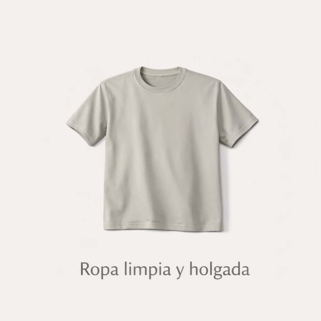 Ropa limpia y holgada para evitar roces en un tatuaje reciente